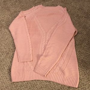 Venus Pink Cold Shoulder Sweater
